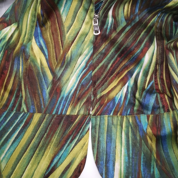 ERIN LONDON Earth Tones Unlined Brushed Cotton Slight Stretch Jacket EUC Sz M - Picture 5 of 7